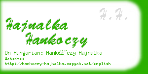 hajnalka hankoczy business card